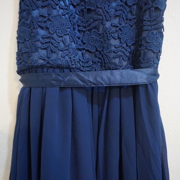 Girls (Juniors) Formal Blue Lace Dress - Size 12 - Picture 5 of 11